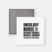 Aimant Infirmière en oncologie parce que le travailleur m (Recto/Verso)