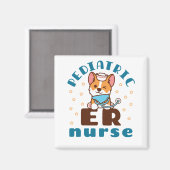 Aimant Infirmière en soins infirmiers pédiatriques (Recto/Verso)