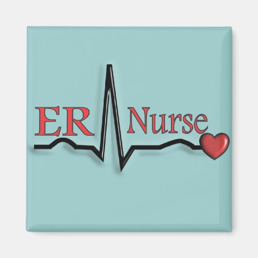 Aimant Infirmière ER QRS Design (Devant)