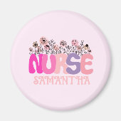 Aimant Infirmière florale (Devant)