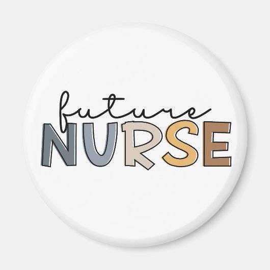 Aimant Infirmière future | Cadeau étudiant de l'école de (Devant)