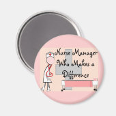 Aimant Infirmière gestionnaire qui fait une différence ca (Recto/Verso)
