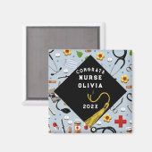Aimant Infirmière Grad Félicitations Cadeau (Recto/Verso)
