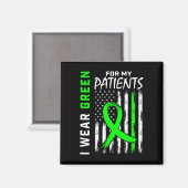 Aimant Infirmière Green pour mes patients (Recto/Verso)