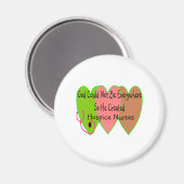 Aimant Infirmière Hospice "Dieu ne pouvait être partout" (Recto/Verso)