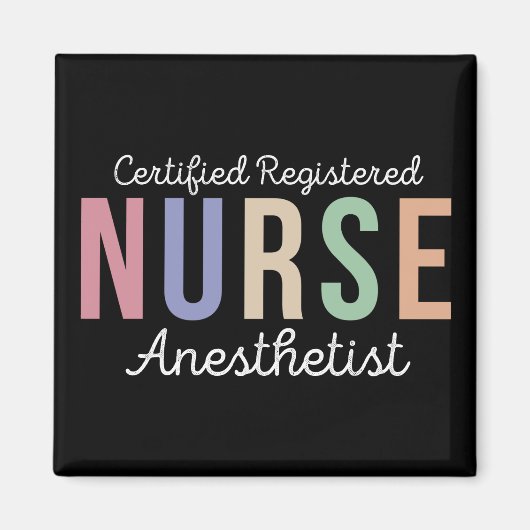 Aimant Infirmière inscrite certifiée Anesthetist CRNA (Devant)