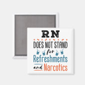 Aimant Infirmière inscrite RN Non Rafraîchissements Stupé (Recto/Verso)