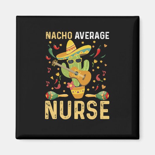 Aimant Infirmière Nacho moyenne Cinco De Mayo Nursing mex (Devant)