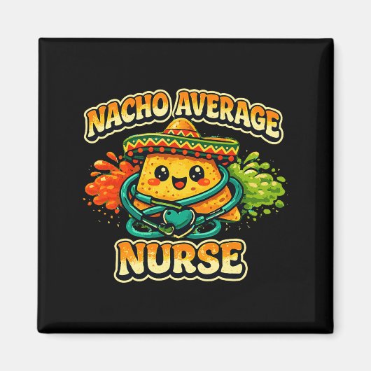 Aimant Infirmière pas moyenne drôle Cinco De Mayo Rn soin (Devant)