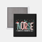 Aimant Infirmière Père Noël Favori Elf Noël Inspirationne (Recto/Verso)