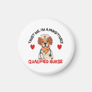 Aimant Infirmière qualifiée Pawsitively