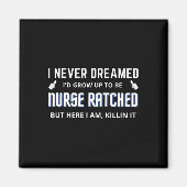 Aimant Infirmière Ratched Funny Design Infirmière Caractè (Devant)