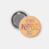 Aimant Infirmière retraitée 2022 en céramique (Recto/Verso)
