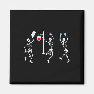 Aimant Infirmière Skeleton Halloween Skeleton Costume