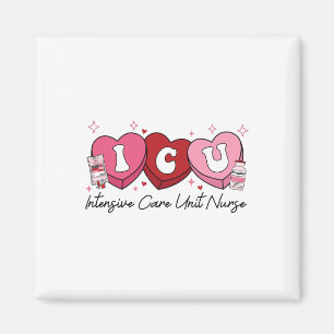 Aimant Infirmière Valentine Icu Retro Intensive Care Unit