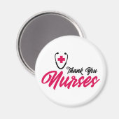 Aimant Infirmières Mercis | Rose (Recto/Verso)