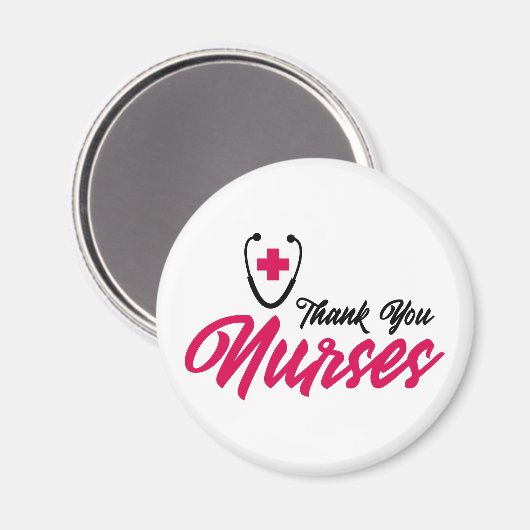 Aimant Infirmières Mercis | Rose (Recto/Verso)