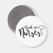 Aimant Infirmières Mercis | Script fantaisie (Recto/Verso)