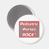 Aimant Infirmières pédiatriques Rock! (Recto/Verso)