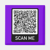 Aimant Informations d'analyse de code QR personnalisées C (Devant)