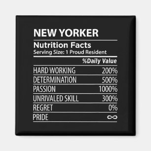 Aimant Informations nutritionnelles de New Yorkais Drôle