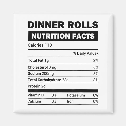Aimant Informations nutritionnelles des petits pains fami (Devant)