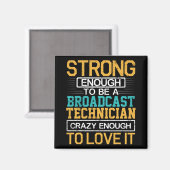 Aimant Ingénieur Assez Fou Pour Être Technicien En Diffus (Recto/Verso)