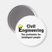 Aimant ingénieur civil intelligent (Recto/Verso)