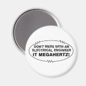 Aimant Ingénieur électrique Megahertz Oval (Recto/Verso)