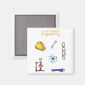 Aimant Ingénieur en corrosion Ingénieur chimique (Recto/Verso)