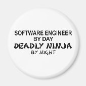 Aimant Ingénieur logiciel mort Ninja (Devant)
