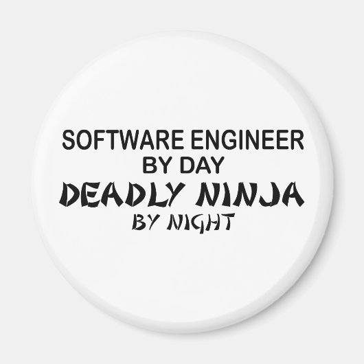 Aimant Ingénieur logiciel mort Ninja (Devant)