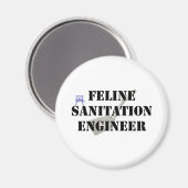 Aimant Ingénieur Sanitaire Feline (Recto/Verso)