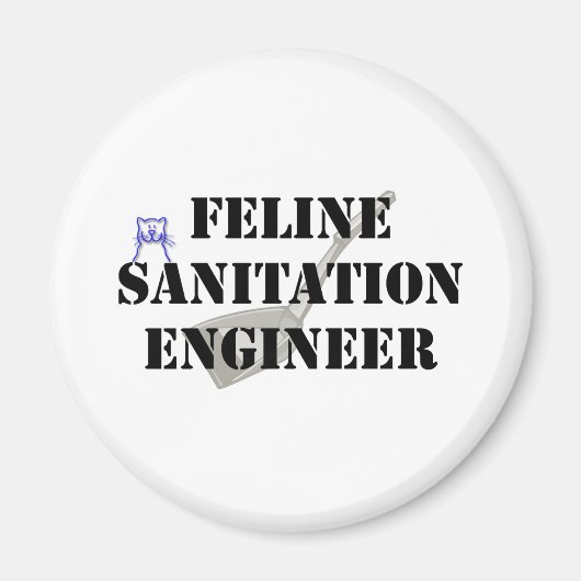 Aimant Ingénieur Sanitaire Feline (Devant)