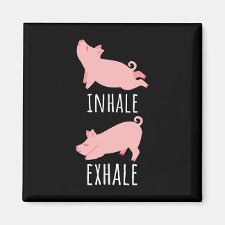Aimant Inhale Exhale Pig Yoga Meditation Workout Exercise