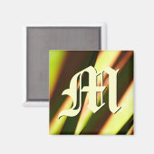 Aimant initial de monogramme personnalisable (Recto/Verso)