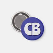 Aimant Initiales minimalistes Monogrammes professionnels  (Recto/Verso)