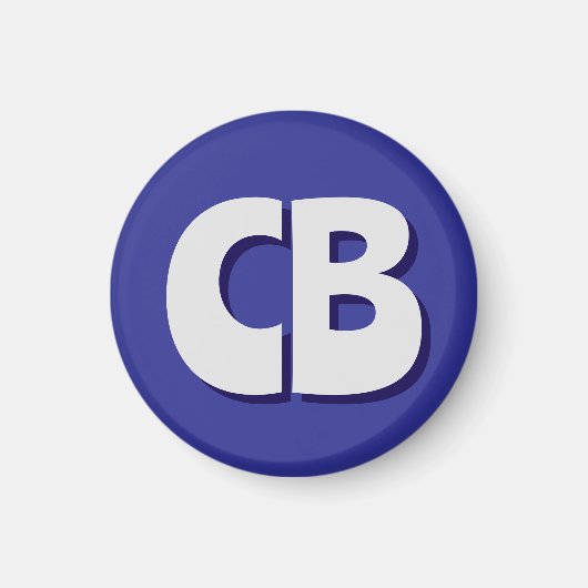 Aimant Initiales minimalistes Monogrammes professionnels  (Devant)