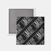 Aimant Initiales modernes avec motif de monogramme de nom (Recto/Verso)