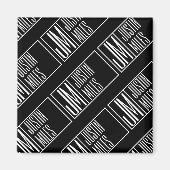 Aimant Initiales modernes avec nom Monogram Motif (Devant)