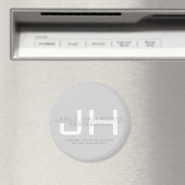 Aimant Initiales monogrammes modernes (ou autre texte) Gr (In Situ (Lave-vaisselle))