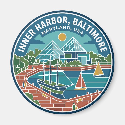 Aimant Inner Harbor, Baltimore États-Unis (Devant)