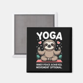 Aimant Inner Peace Achieved Movement Optional Yoga Sloth  (Recto/Verso)
