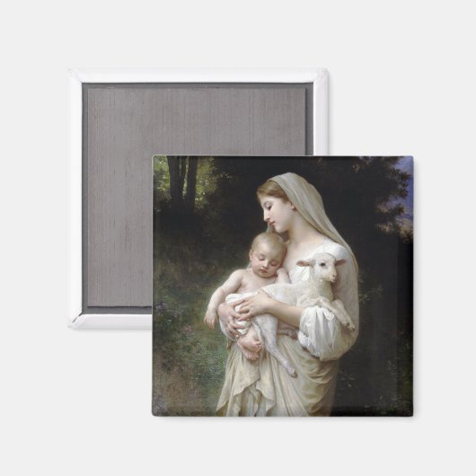 Aimant Innocence (Vierge et Enfant), Bouguereau (Recto/Verso)
