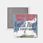 Aimant Inscrivez-vous maintenant ! Garde côtière américai (Recto/Verso)