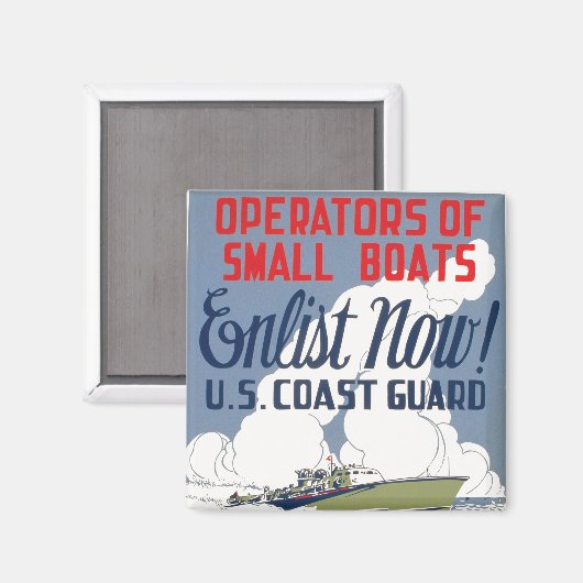 Aimant Inscrivez-vous maintenant ! Garde côtière américai (Recto/Verso)