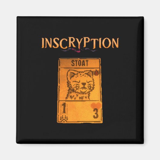 Aimant Inscryption Psychologique Stoad Card Jeu Hallowee (Devant)