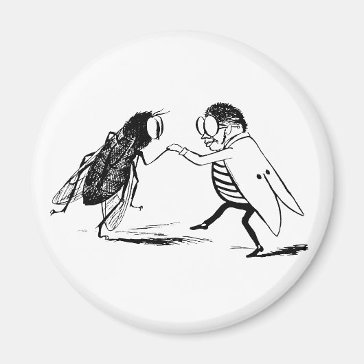 Aimant Insectes vintage dansant; mouche diptère (Devant)