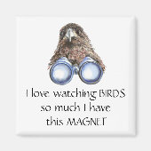 Aimant Inséparable Watching Hawk Binoculums Fun Quote Mag (Devant)