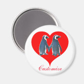 Aimant Inséparables Penguin Couple Red Heart Thunder_Cove (Recto/Verso)